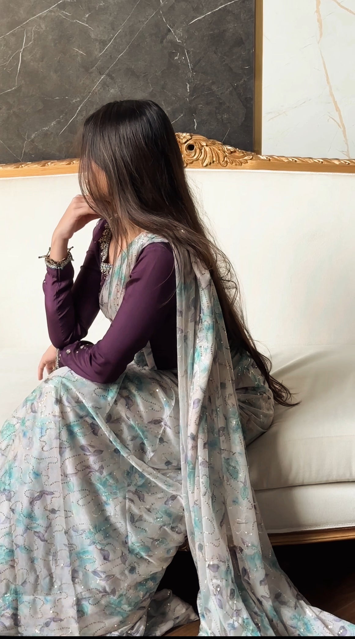 Pastel Bloom Saree